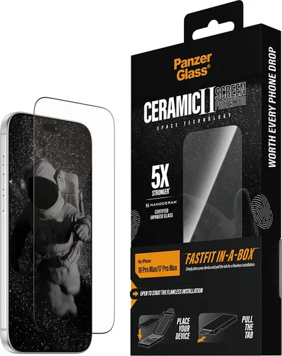 PanzerGlass Ceramic iPhone 18 Pro Max/17 Pro Max Screen Protector Installatiebox afbeelding 6