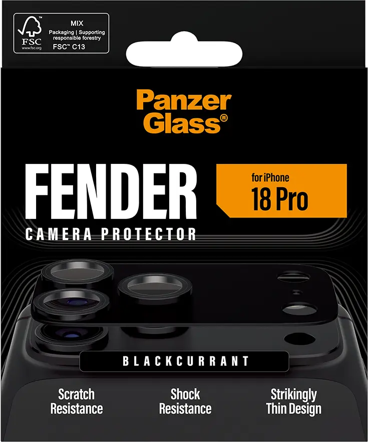PanzerGlass Fender iPhone 18 Pro Camera Lens Protector Tempered Glass Zwart afbeelding 2