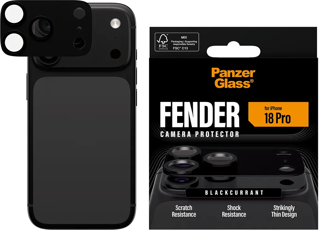 PanzerGlass Fender iPhone 18 Pro Camera Lens Protector Tempered Glass Zwart afbeelding 1