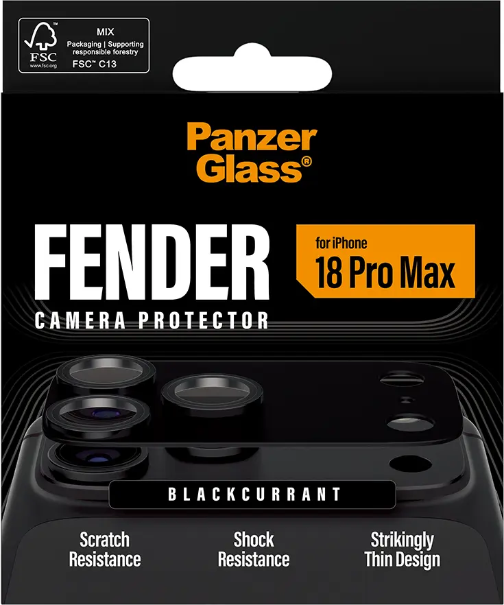 PanzerGlass Fender iPhone 18 Pro Max Camera Protector Tempered Glass Zwart afbeelding 12