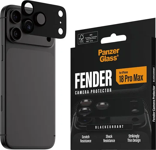 PanzerGlass Fender iPhone 18 Pro Max Camera Protector Tempered Glass Zwart afbeelding 1