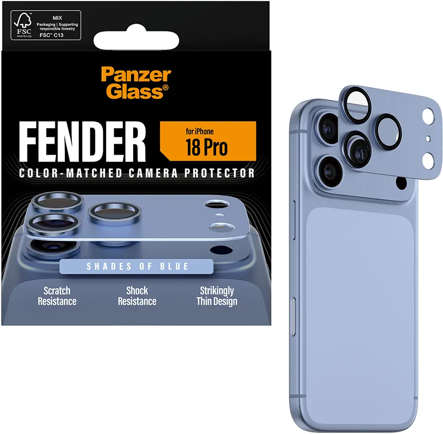 PanzerGlass Fender iPhone 18 Pro Camera Lens Protector Tempered Glass Blauw afbeelding 2