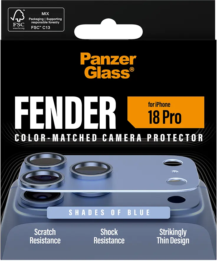 PanzerGlass Fender iPhone 18 Pro Camera Lens Protector Tempered Glass Blauw afbeelding 3