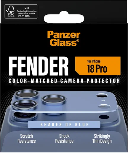 PanzerGlass Fender iPhone 18 Pro Camera Lens Protector Tempered Glass Blauw afbeelding 3