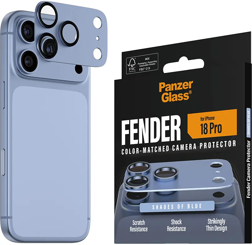 PanzerGlass Fender iPhone 18 Pro Camera Lens Protector Tempered Glass Blauw afbeelding 6