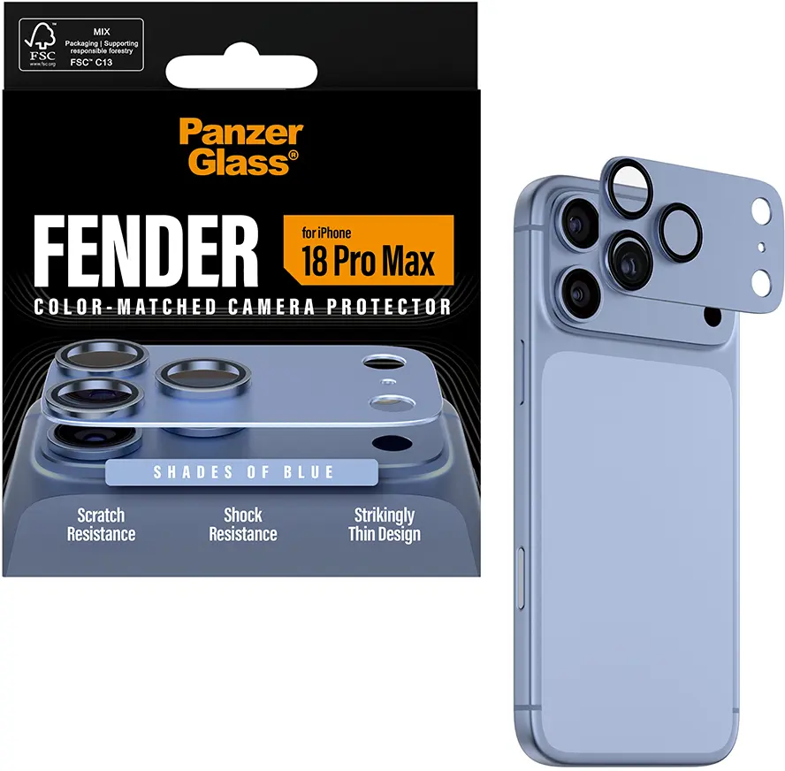 PanzerGlass Fender iPhone 18 Pro Max Camera Protector Tempered Glass Blauw afbeelding 6