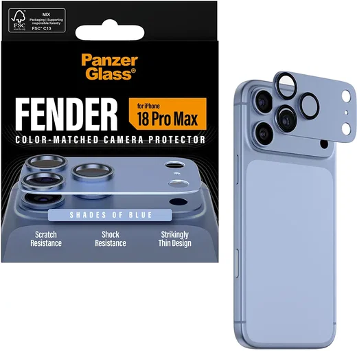 PanzerGlass Fender iPhone 18 Pro Max Camera Protector Tempered Glass Blauw afbeelding 6