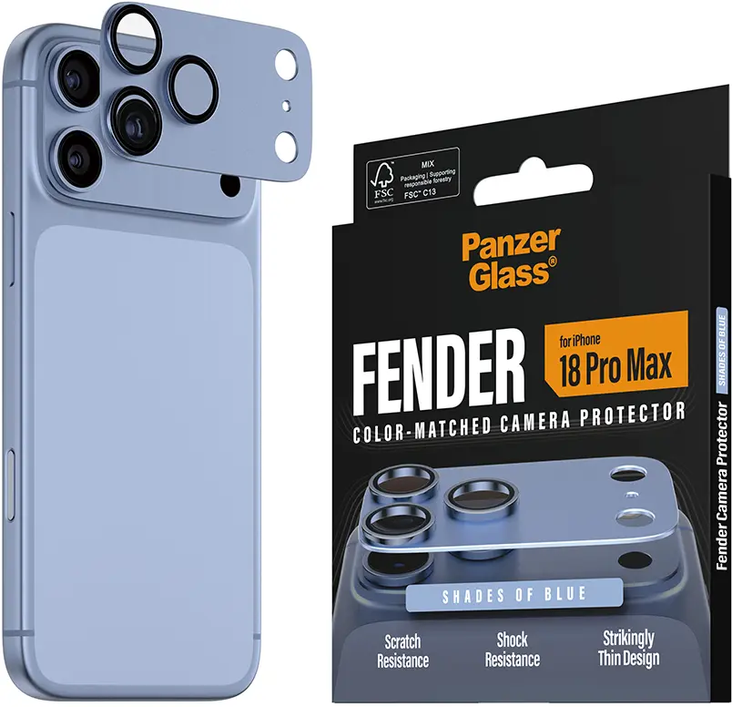 PanzerGlass Fender iPhone 18 Pro Max Camera Protector Tempered Glass Blauw afbeelding 2