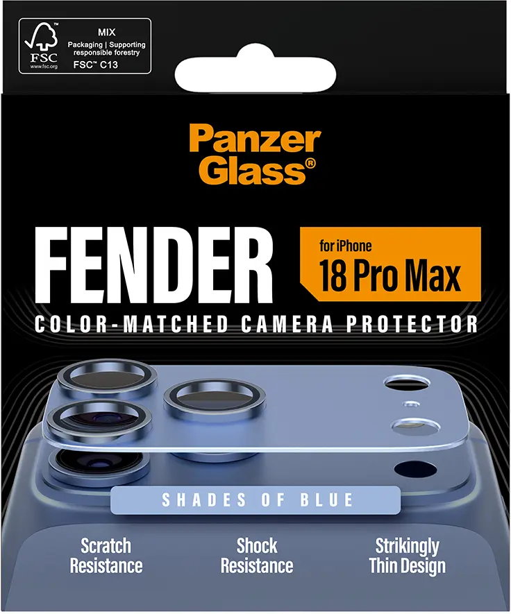 PanzerGlass Fender iPhone 18 Pro Max Camera Protector Tempered Glass Blauw afbeelding 4