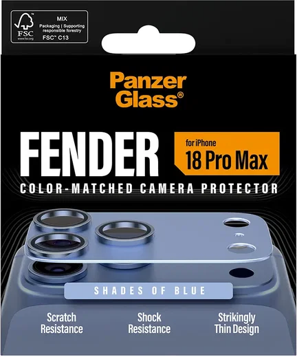PanzerGlass Fender iPhone 18 Pro Max Camera Protector Tempered Glass Blauw afbeelding 4
