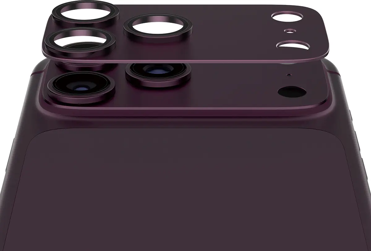 PanzerGlass Fender iPhone 18 Pro Max Camera Protector Tempered Glass Burgundy afbeelding 4