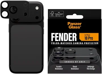 PanzerGlass Fender iPhone 18 Pro Camera Lens Protector Tempered Glass Grijs