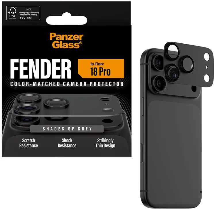 PanzerGlass Fender iPhone 18 Pro Camera Lens Protector Tempered Glass Grijs afbeelding 2