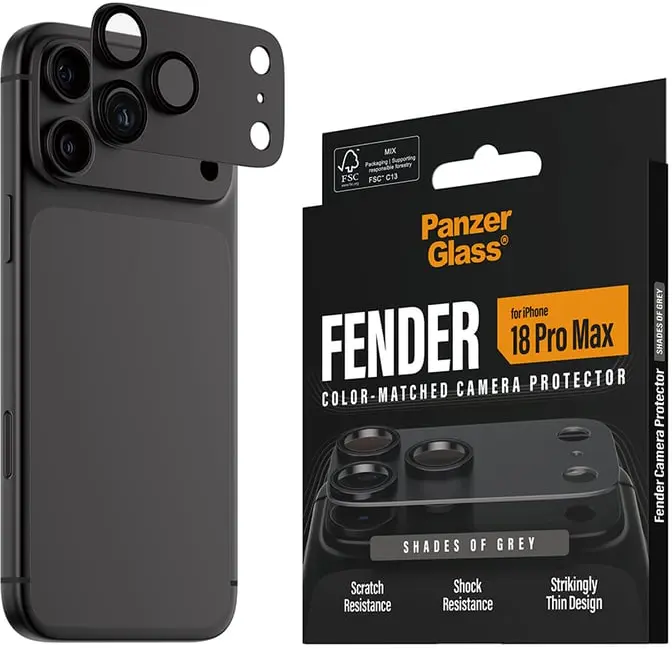 PanzerGlass Fender iPhone 18 Pro Max Camera Protector Tempered Glass Grijs afbeelding 6
