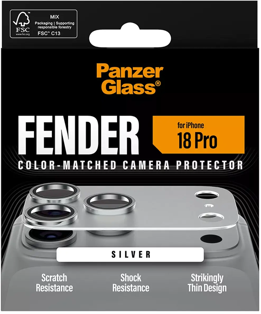PanzerGlass Fender iPhone 18 Pro Camera Lens Protector Tempered Glass Zilver afbeelding 4