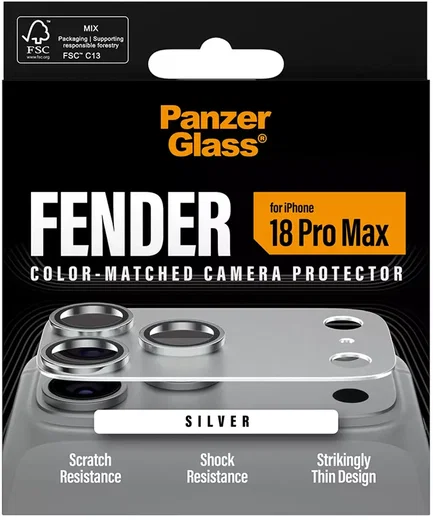 PanzerGlass Fender iPhone 18 Pro Max Camera Protector Tempered Glass Zilver afbeelding 4