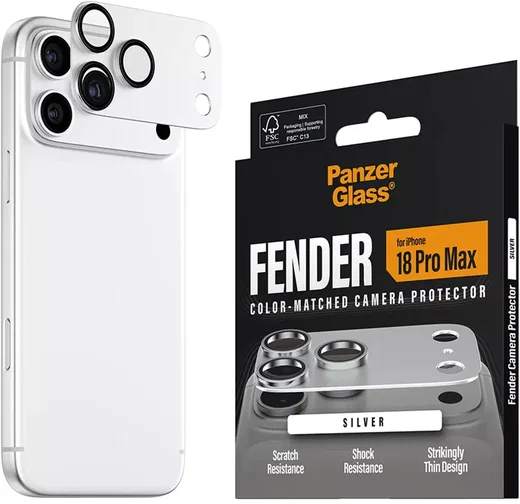 PanzerGlass Fender iPhone 18 Pro Max Camera Protector Tempered Glass Zilver afbeelding 6