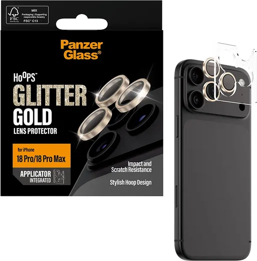 PanzerGlass Hoops Rings iPhone 18 Pro / 18 Pro Max Camera Lens Protector Goud afbeelding 5