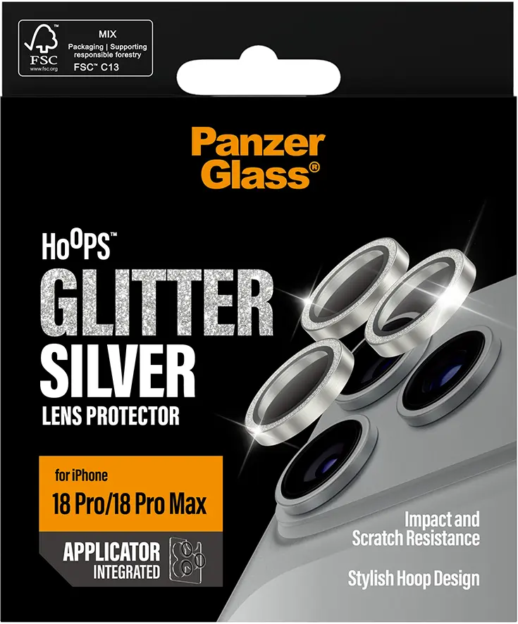 PanzerGlass Hoops Rings iPhone 18 Pro / 18 Pro Max Camera Lens Protector Zilver afbeelding 3