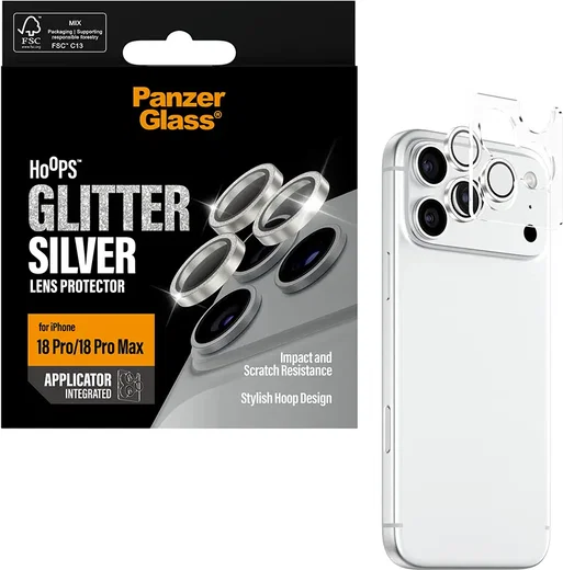 PanzerGlass Hoops Rings iPhone 18 Pro / 18 Pro Max Camera Lens Protector Zilver afbeelding 5