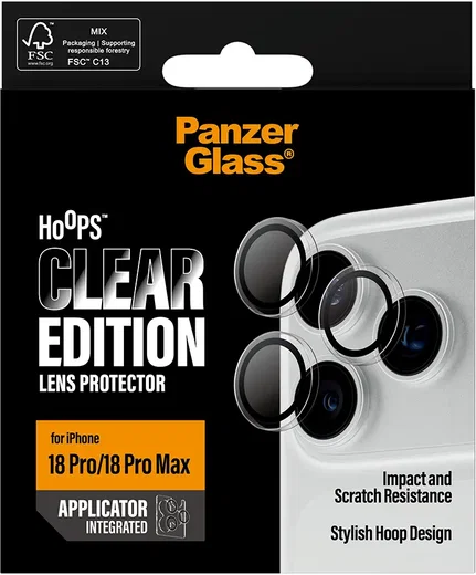 PanzerGlass Hoops Rings iPhone 18 Pro / 18 Pro Max Camera Lens Protector Clear afbeelding 3