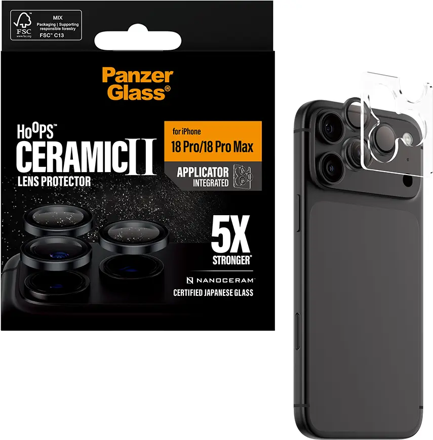PanzerGlass Hoops Ceramic iPhone 18 Pro / 18 Pro Max Camera Lens Protector Glas afbeelding 5