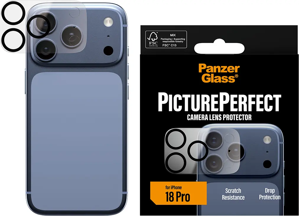PanzerGlass PicturePerfect Apple iPhone 18 Pro Camera Protector Glas afbeelding 1