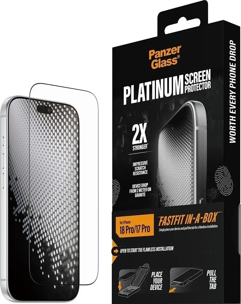PanzerGlass Platinum Ultra-Wide Apple iPhone 18 Pro / 17 Pro Screen Protector afbeelding 6