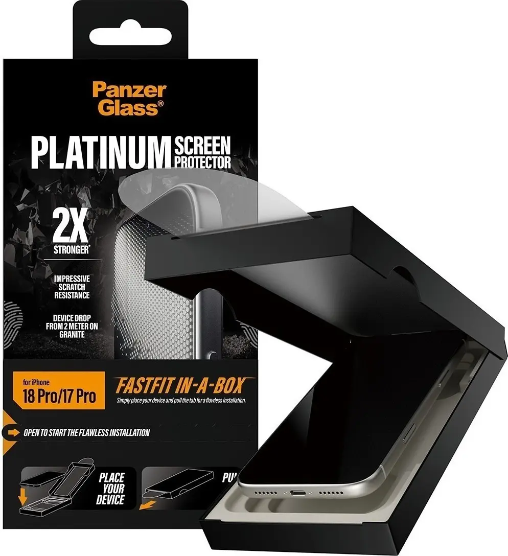 PanzerGlass Platinum Ultra-Wide Apple iPhone 18 Pro / 17 Pro Screen Protector afbeelding 2