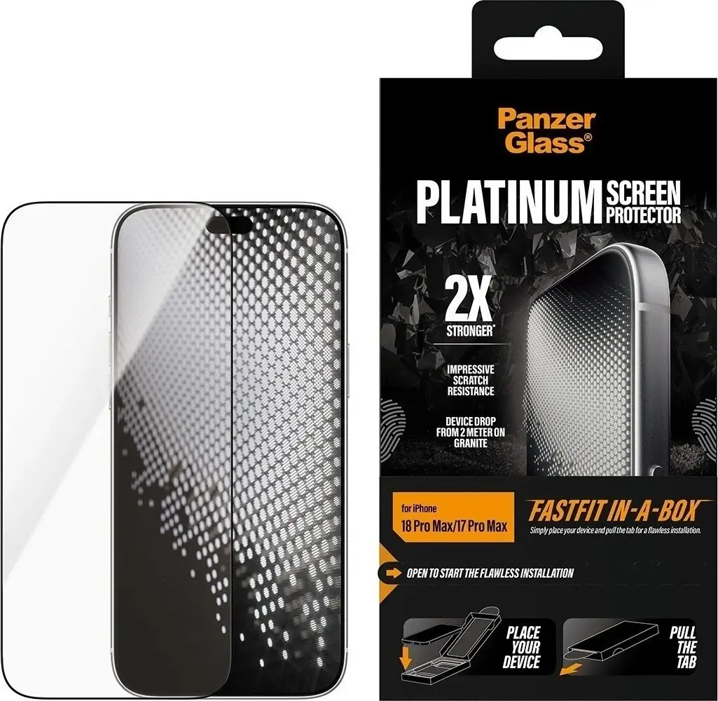 PanzerGlass Platinum Ultra-Wide iPhone 18 Pro Max / 17 Pro Max Screen Protector afbeelding 1
