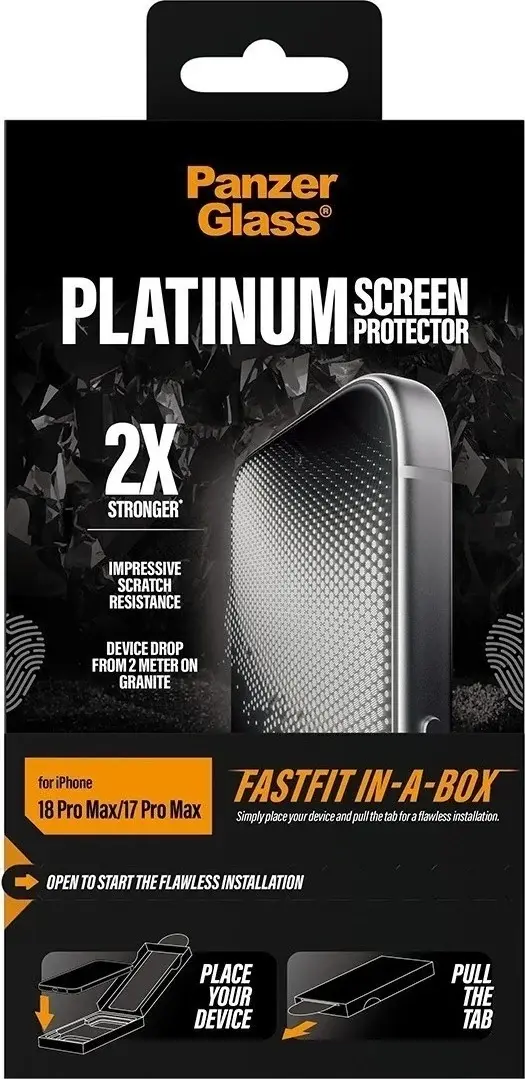 PanzerGlass Platinum Ultra-Wide iPhone 18 Pro Max / 17 Pro Max Screen Protector afbeelding 4
