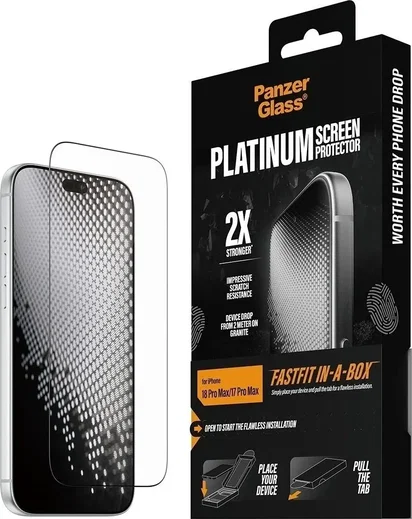 PanzerGlass Platinum Ultra-Wide iPhone 18 Pro Max / 17 Pro Max Screen Protector afbeelding 6