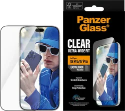 PanzerGlass Ultra-Wide iPhone 18 Pro / 17 Pro Screen Protector Tempered Glass afbeelding