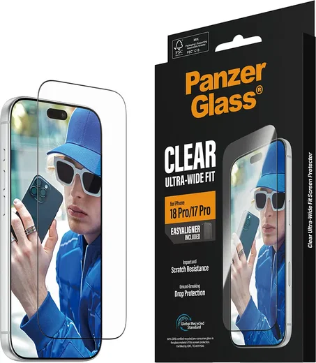 PanzerGlass Ultra-Wide iPhone 18 Pro / 17 Pro Screen Protector Tempered Glass afbeelding 12