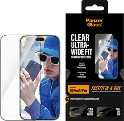 PanzerGlass FastFit Ultra-Wide iPhone 18 Pro / 17 Pro Screen Protector afbeelding