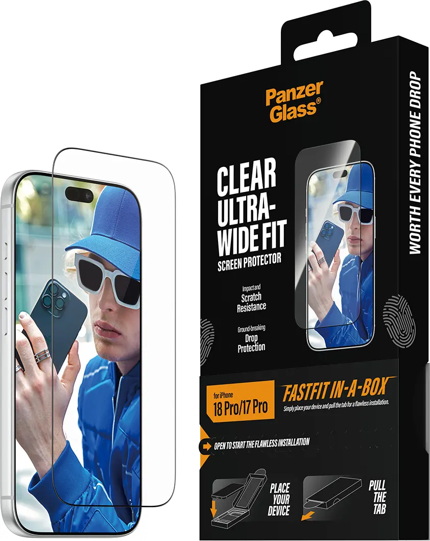 PanzerGlass FastFit Ultra-Wide iPhone 18 Pro / 17 Pro Screen Protector afbeelding 15