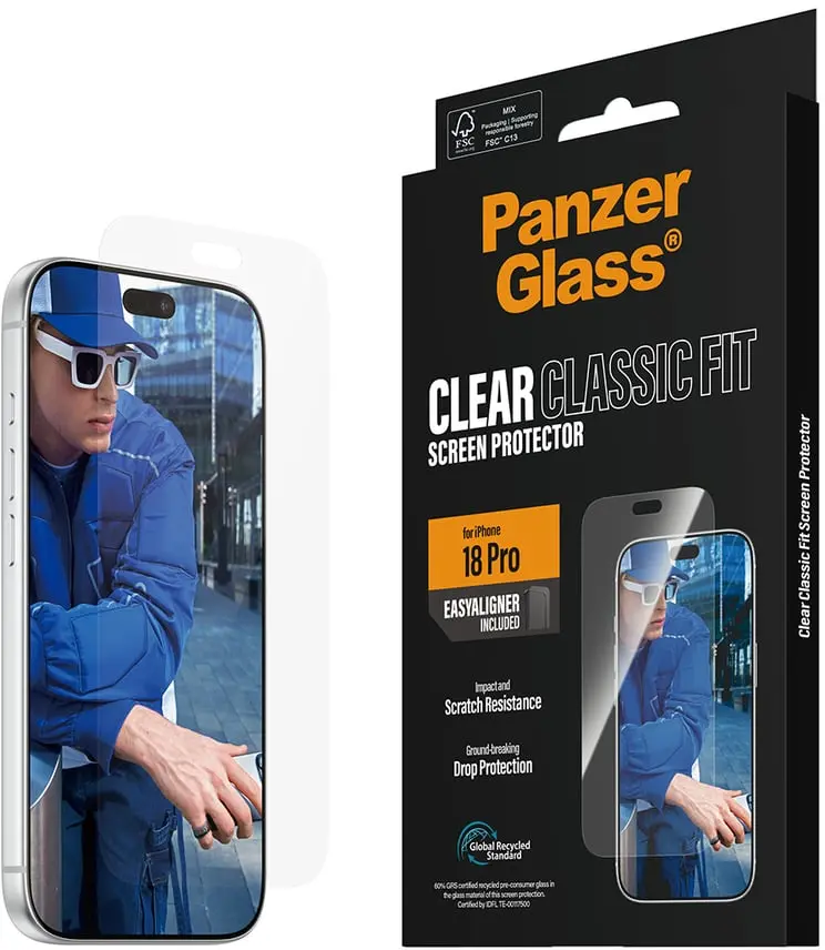 PanzerGlass Classic Fit Apple iPhone 18 Pro Screen Protector Tempered Glass afbeelding 6
