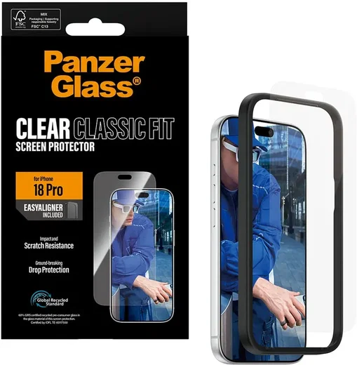 PanzerGlass Classic Fit Apple iPhone 18 Pro Screen Protector Tempered Glass afbeelding 3