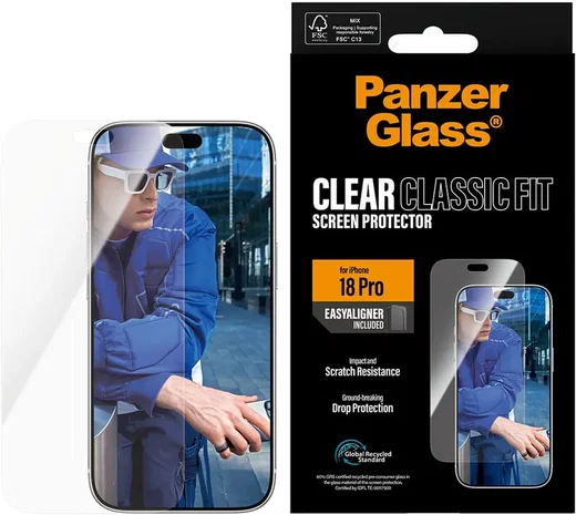 PanzerGlass Classic Fit Apple iPhone 18 Pro Screen Protector Tempered Glass afbeelding 1