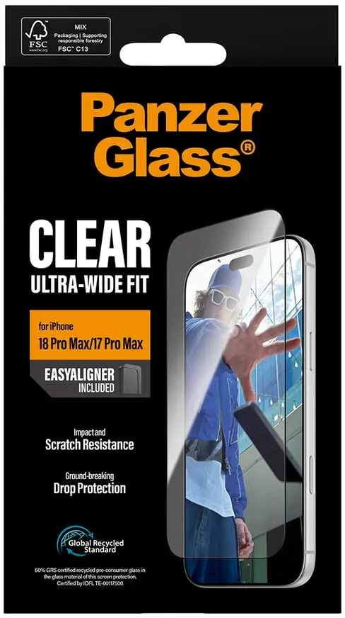 PanzerGlass Ultra-Wide iPhone 18 Pro Max / 17 Pro Max Screen Protector Tempered afbeelding 4