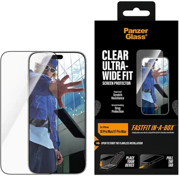 PanzerGlass FastFit Ultra-Wide iPhone 18 Pro Max / 17 Pro Max Screen Protector