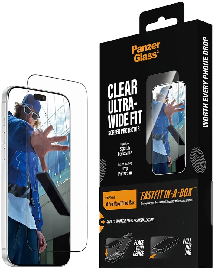 PanzerGlass FastFit Ultra-Wide iPhone 18 Pro Max / 17 Pro Max Screen Protector afbeelding 6