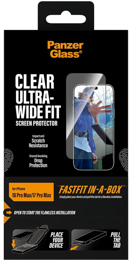 PanzerGlass FastFit Ultra-Wide iPhone 18 Pro Max / 17 Pro Max Screen Protector afbeelding 4