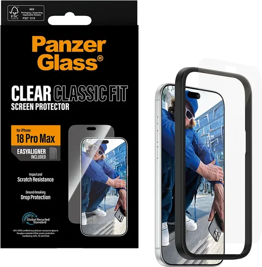 PanzerGlass Classic Fit Apple iPhone 18 Pro Max Screen Protector Tempered Glass afbeelding 2