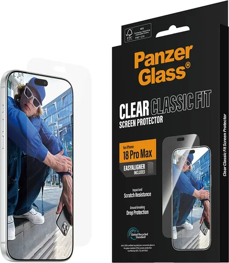 PanzerGlass Classic Fit Apple iPhone 18 Pro Max Screen Protector Tempered Glass afbeelding 6