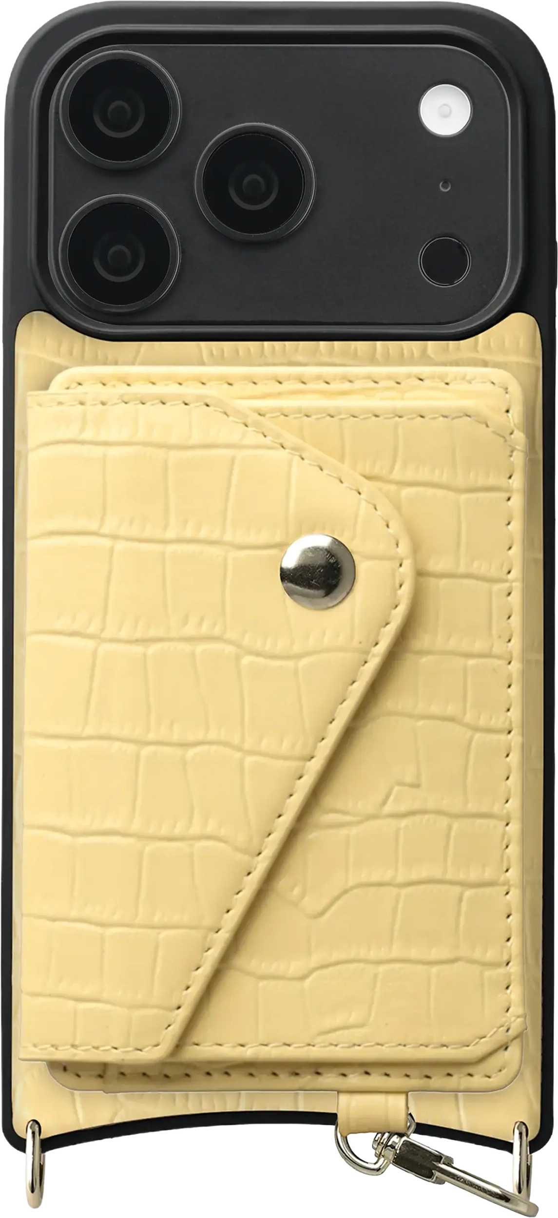 AVY Apple iPhone 18 Pro - Classic Kit - Leather Croco Geel afbeelding 1