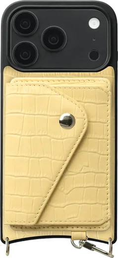 AVY Apple iPhone 18 Pro - Classic Kit - Leather Croco Geel afbeelding 1