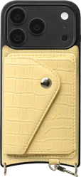 AVY Apple iPhone 18 Pro - Classic Kit - Leather Croco Geel afbeelding