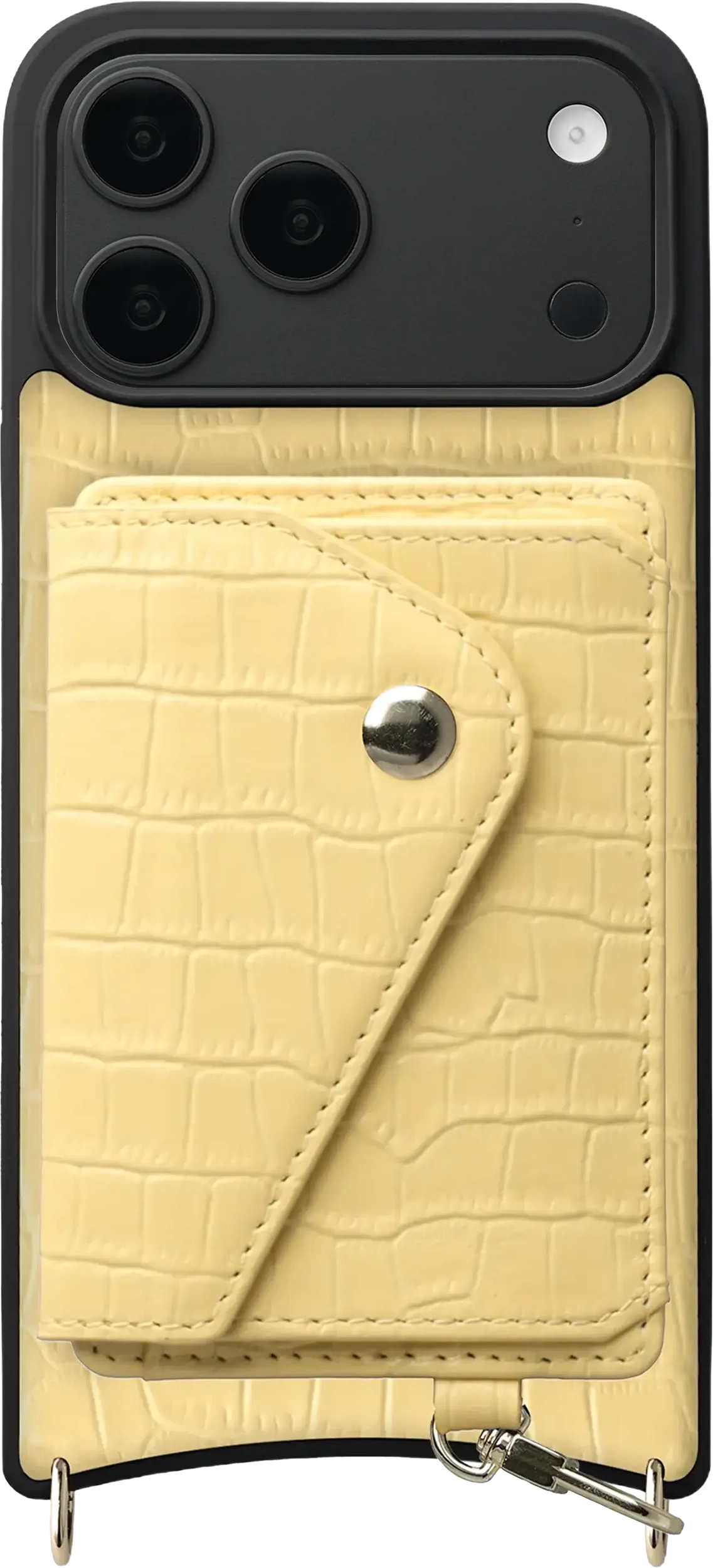 AVY Apple iPhone 18 Pro Max - Classic Kit - Leather Croco Geel afbeelding 1