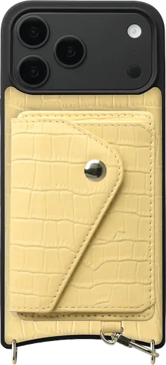 AVY Apple iPhone 18 Pro Max - Classic Kit - Leather Croco Geel afbeelding 1